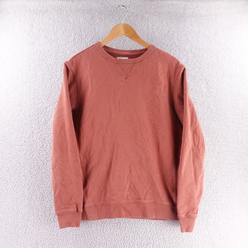 Taylor Stitch Mens Organic Cotton Crewneck Sweatshirt Terracotta Red Size 40